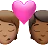 Kiss: Person, Person, Medium Skin Tone, Medium-Dark Skin Tone