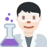 Man Scientist: Light Skin Tone Emoji 👨🏻‍🔬 image - Twitter / X (Twemoji) style