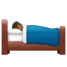 Person In Bed: Medium-Dark Skin Tone Emoji 🛌🏾 image - WhatsApp style