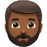 Man: Medium-Dark Skin Tone, Beard Emoji 🧔🏾‍♂️ image - Apple style