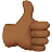 Thumbs Up: Medium-Dark Skin Tone