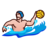 Person Playing Water Polo: Medium-Light Skin Tone