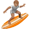 Person Surfing: Medium Skin Tone Emoji 🏄🏽 image - Apple style