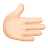 Rightwards Hand: Light Skin Tone