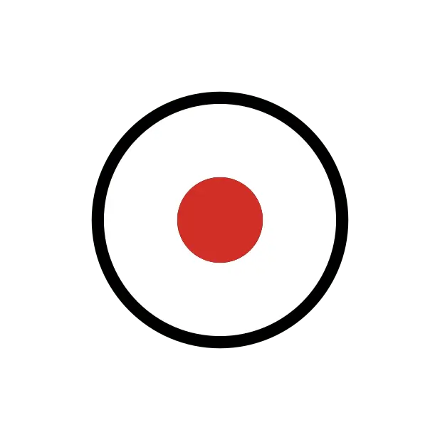 Cercle noir pour enregistrement