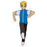 Woman Dancing: Medium-Light Skin Tone Emoji 💃🏼 image - Emojidex style