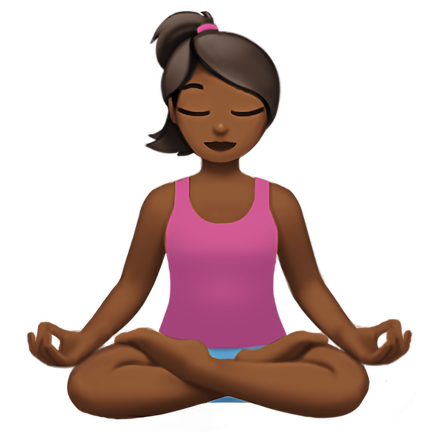 Woman In Lotus Position: Medium-Dark Skin Tone