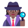 Woman Detective: Medium-Dark Skin Tone Emoji 🕵🏾‍♀️ image - Microsoft Classic 2D style