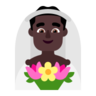 Man With Veil: Dark Skin Tone Emoji 👰🏿‍♂️ image - Microsoft Classic 2D style