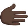Rightwards Hand: Dark Skin Tone Emoji 🫱🏿 image - Apple style