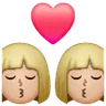 Kiss: Woman, Woman, Medium-Light Skin Tone Emoji 👩🏼‍❤️‍💋‍👩🏼 image - Samsung style