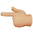 Backhand Index Pointing Left: Medium-Light Skin Tone