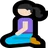 Woman Kneeling: Light Skin Tone