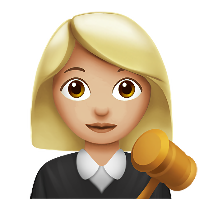 Woman Judge: Medium-Light Skin Tone