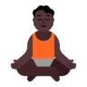 Person In Lotus Position: Dark Skin Tone Emoji 🧘🏿 image - Microsoft Classic 2D style