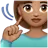 Deaf Woman: Medium Skin Tone
