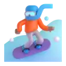 Snowboarder: Medium Skin Tone Emoji 🏂🏽 image - Microsoft 3D Fluent style