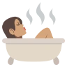 Person Taking Bath: Medium Skin Tone Emoji 🛀🏽 image - EmojiTwo style