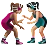 Women Wrestling: Medium Skin Tone, Light Skin Tone