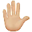 Raised Hand: Medium-Light Skin Tone