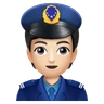 Police Officer: Light Skin Tone Emoji 👮🏻 image - Huawei Harmony OS style