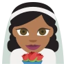 Person With Veil: Medium-Dark Skin Tone Emoji 👰🏾 image - EmojiTwo style