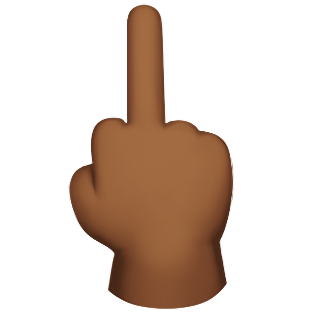 Middle Finger: Medium-Dark Skin Tone