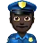 Man Police Officer: Dark Skin Tone