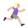 Woman Running Facing Right: Medium-Light Skin Tone Emoji 🏃🏼‍♀️‍➡️ image - Microsoft Classic 2D style