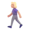 Woman Walking: Medium-Light Skin Tone Emoji 🚶🏼‍♀️ image - Microsoft 3D Fluent style