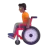 Person In Manual Wheelchair: Medium-Dark Skin Tone