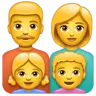 Family: Man, Woman, Girl, Boy Emoji 👨‍👩‍👧‍👦 image - WhatsApp style