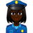 Woman Police Officer: Dark Skin Tone