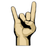 Sign Of The Horns: Medium-Light Skin Tone Emoji 🤘🏼 image - Emojidex style