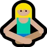 Person In Lotus Position: Medium-Light Skin Tone Emoji 🧘🏼 image - Microsoft Windows 10 Segoe UI Emoji style