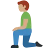 Man Kneeling: Medium Skin Tone Emoji 🧎🏽‍♂️ image - Twitter / X (Twemoji) style