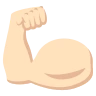 Flexed Biceps: Light Skin Tone Emoji 💪🏻 image - EmojiTwo style