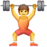 भारोत्तोलक Emoji 🏋 image - Samsung style