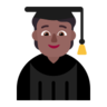 Student: Medium-Dark Skin Tone Emoji 🧑🏾‍🎓 image - Microsoft Classic 2D style
