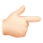 Backhand Index Pointing Right: Light Skin Tone