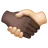 Handshake: Light Skin Tone, Dark Skin Tone