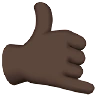 Call Me Hand: Dark Skin Tone Emoji 🤙🏿 image - Apple style