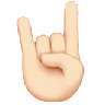 Sign Of The Horns: Light Skin Tone Emoji 🤘🏻 image - Apple style