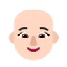 Woman: Light Skin Tone, Bald Emoji 👩🏻‍🦲 image - Microsoft Classic 2D style