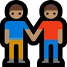 Men Holding Hands: Medium Skin Tone Emoji 👬🏽 image - Microsoft Windows 10 Segoe UI Emoji style