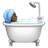 Person Taking Bath: Medium-Dark Skin Tone