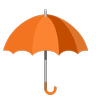 带雨点的雨伞 Emoji ☔ image - Skype style