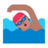 Person Swimming: Medium Skin Tone Emoji 🏊🏽 image - Microsoft Classic 2D style