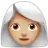 Woman: Medium-Light Skin Tone, White Hair