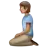 Person Kneeling: Medium Skin Tone